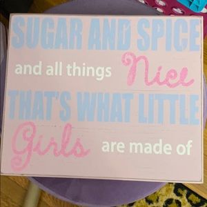 Girls decor sign